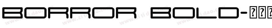 Borror Bold字体转换